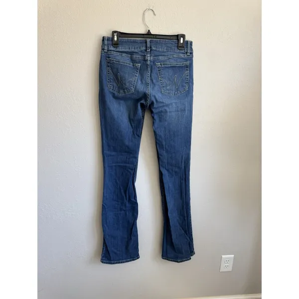 Wrangler Mid Rise Mid Wash Blue Denim Bootcut Jeans Womens 7 x 36 Casual Stretch - Image 4