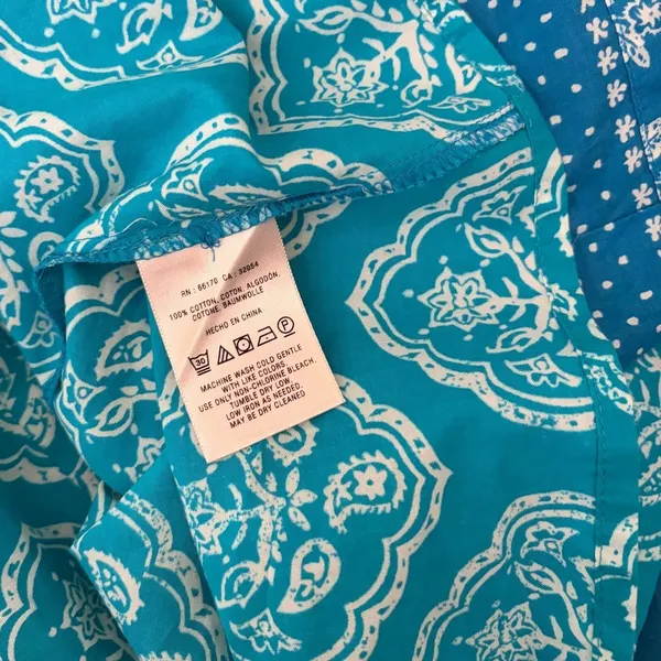 Anthropologie MEADOW RUE Anila Shirtdress Floral Blockprint Shirt Dress Size 4 - Image 10