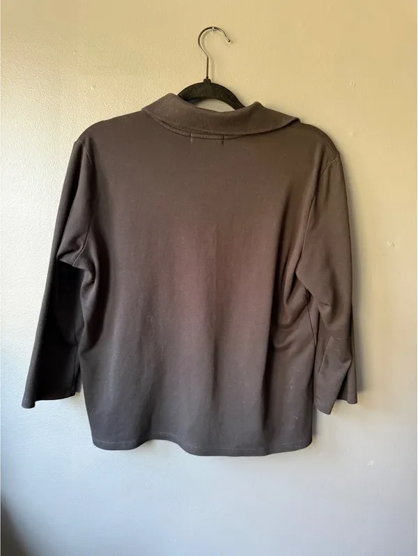 Lauren Ralph Lauren Black Cotton Long Sleeve Polo Shirt Size L - Image 2
