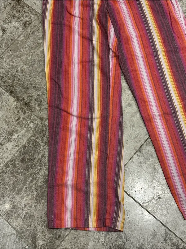 Y2K PINK Victoria’s Secret Pajama Pants Womens Striped Cotton Blend Drawstring S - Image 5
