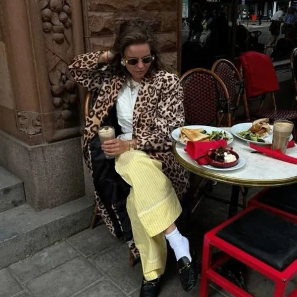 Vintage Epic New York Animal Print Cheetah Leopard Coat Jacket S - Image 2