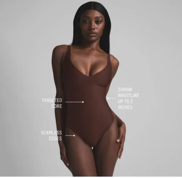 SKIMS Body Unlined Plunge Bodysuit S - Image 2