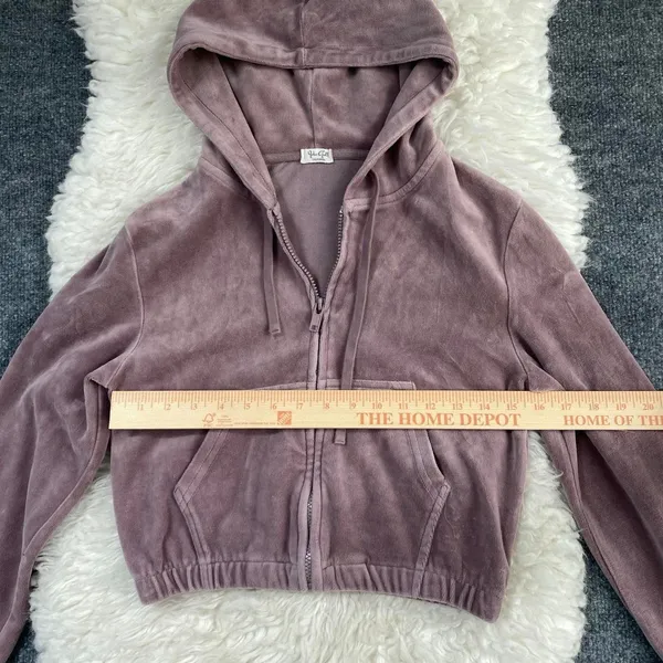 John Galt Velour Pants Mauve Pink Purple Anastasia Velvet Jacket Zip Up - Image 5