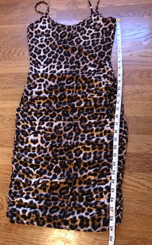 Leopard print bodycon midi dress size M Multi Size M - Image 12