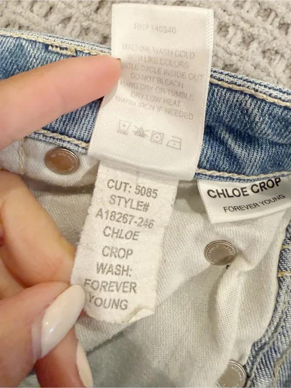 AMO Chloe Cropped Jeans in Forever Young‎ Wash size 24 Straight Leg Ankle - Image 8
