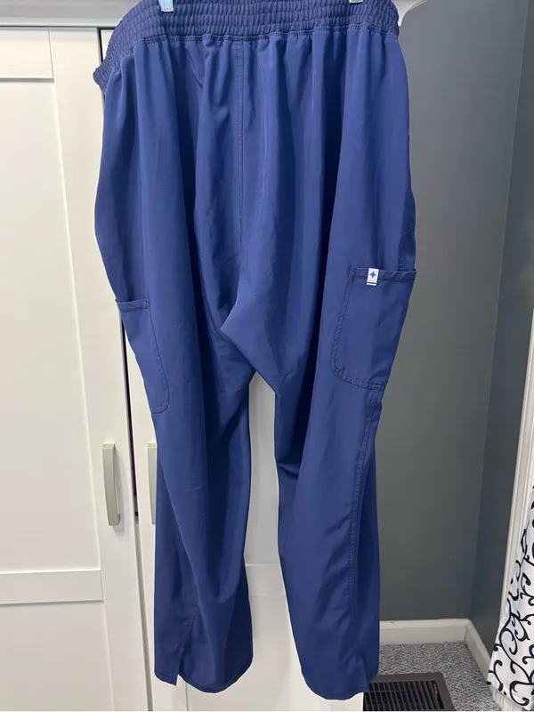 Scrubstar Indigo Blue Drawstring Utility Women’s Scrub Pants Good Condition 3X - Image 3