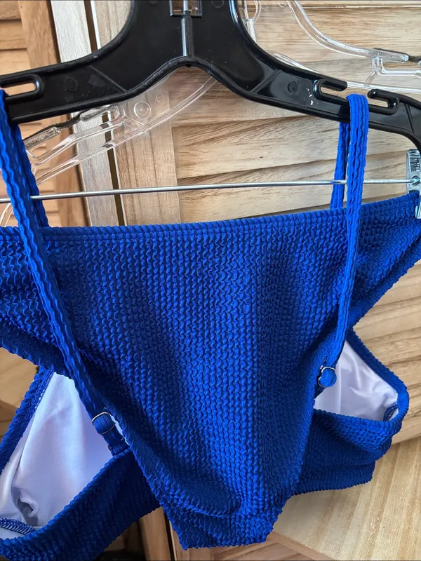 Textured Royal Blue Bikini Medium NWOT - Image 5