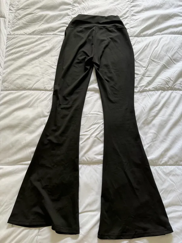 Shein Black Flare Leggings - Image 2