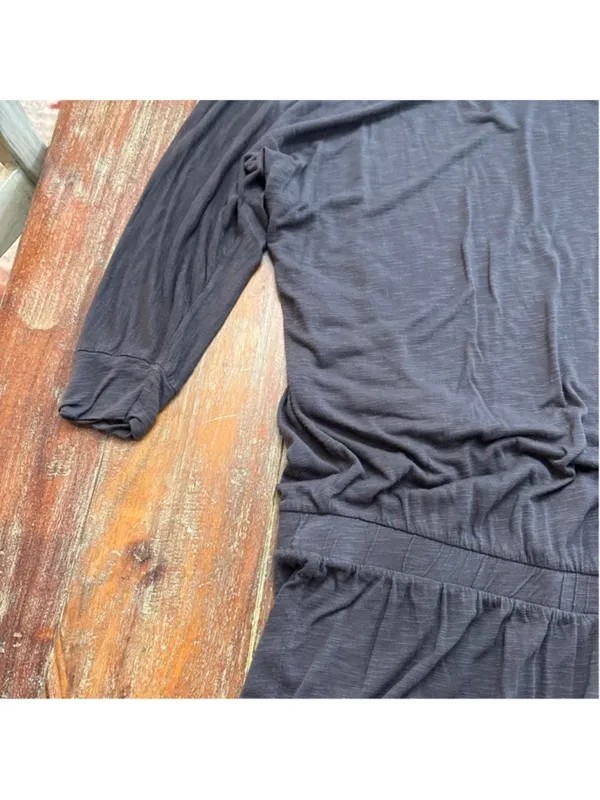 Young Fabulous & Broke Charcoal Long Sleeve Romper Small - Image 3