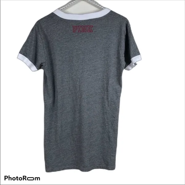 Victoria's Secret Pink Aggies tee Small grey maroon‎ - Image 2