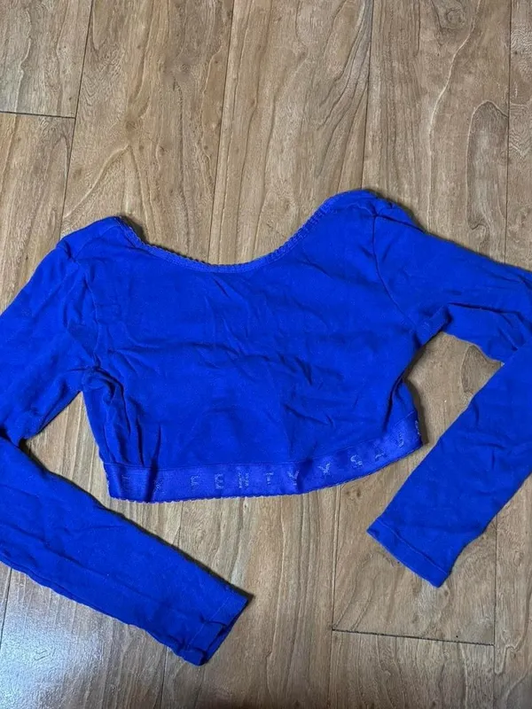 Savage X Fenty Royal Blue and Red Cropped Top - Image 2