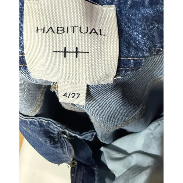 Habitual Wide Leg Jeans Medium Wash High Rise Denim Pants Women 4/27 - Image 4