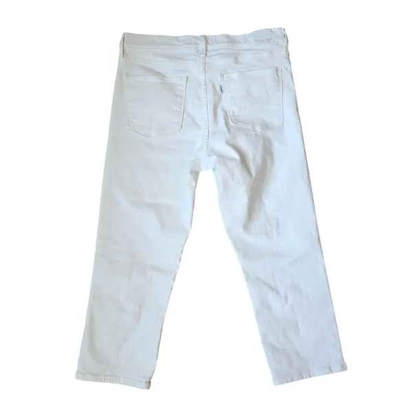 Levis 311 Shaping Skinny Capri Jeans White Stretch Cropped Denim‎ Pants Size 30 - Image 5