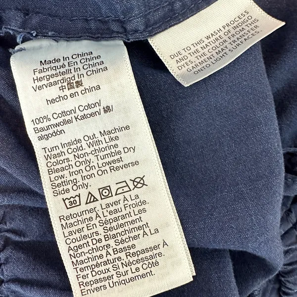J.Crew Mini Beach Short Indigo Cotton Voile Navy Blue Resort Vacation XXS NWT - Image 9