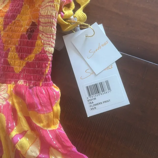 NWT Sundress Tea Flowers Print Dress - Image 3