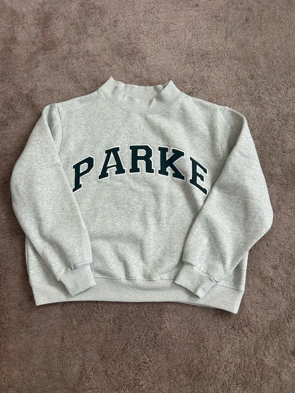 Parke cities varsity Mockneck Sweatshirt New York Green NYC - Image 2