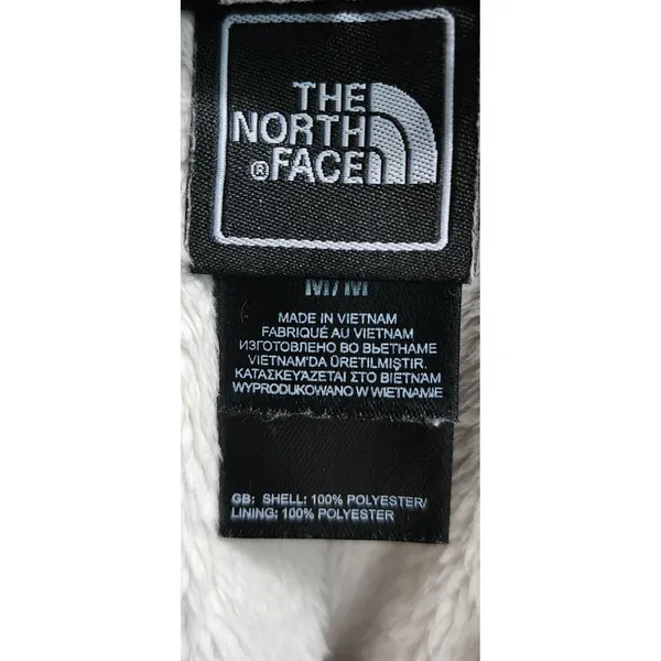 The North Face Fuzzy Fleece Jacket Womens M Beige‎ Zip Up Casual Outerwear - Image 5