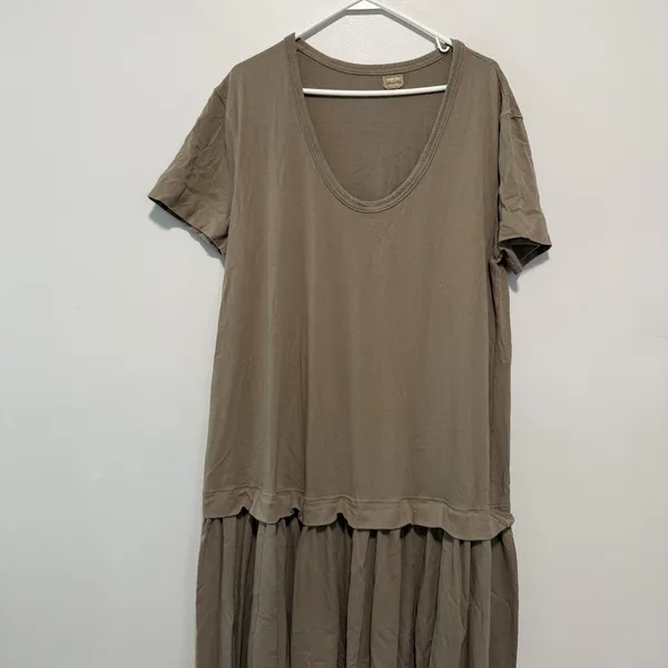 Free People Free-Est Herron Drop-Waist Oversized Maxi Dress in Tan Size XS - Image 2