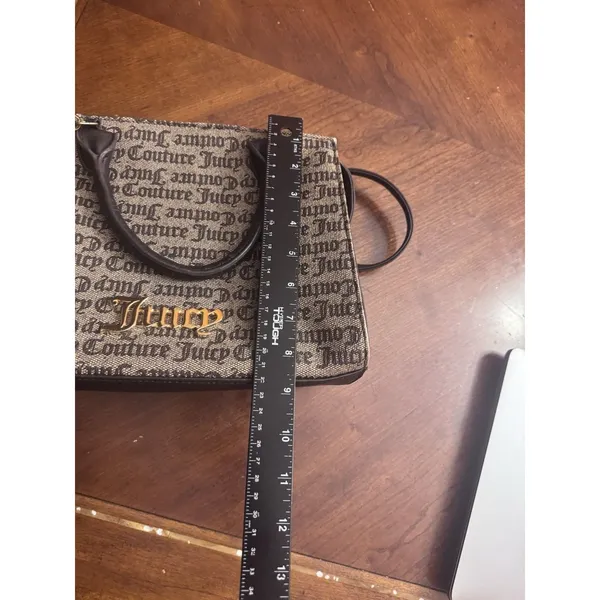 JUICY COUTURE Purse Modern Chic Satchel Bag Chestnut Chino Brown Logo - Image 12
