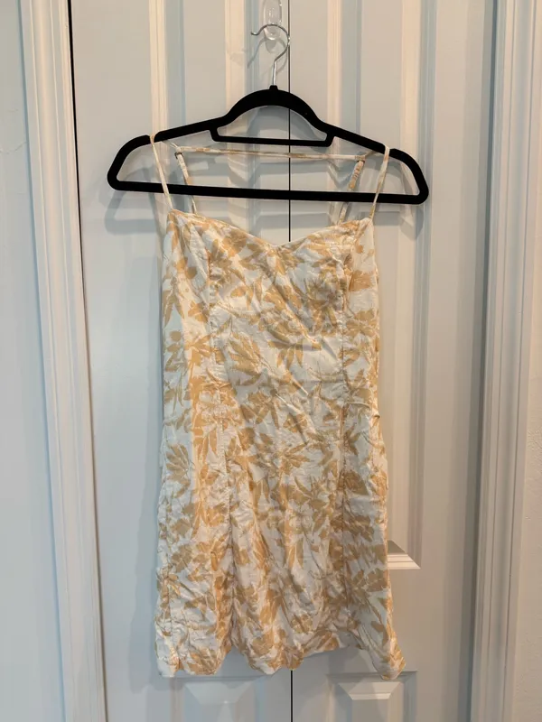 Abercrombie & Fitch Tropical Print Linen Blend Mini Dress - Image 2