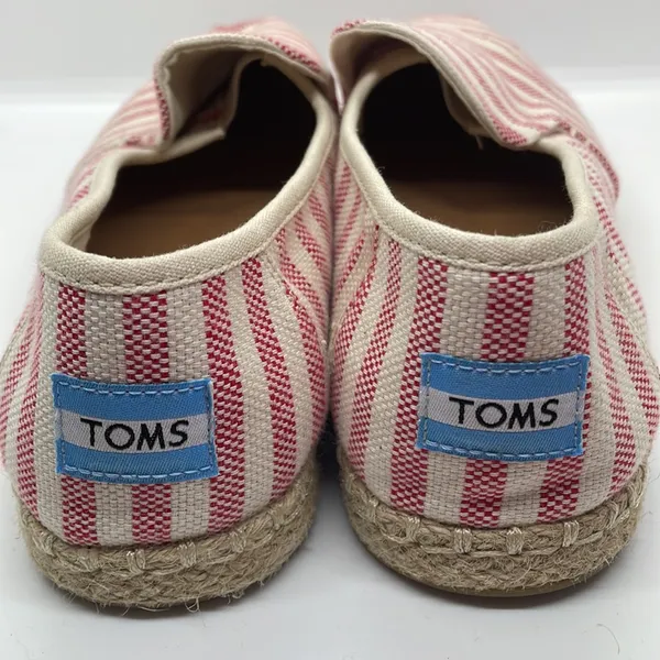 Toms Red Stripe Espadrilles 8 Coastal - Image 3