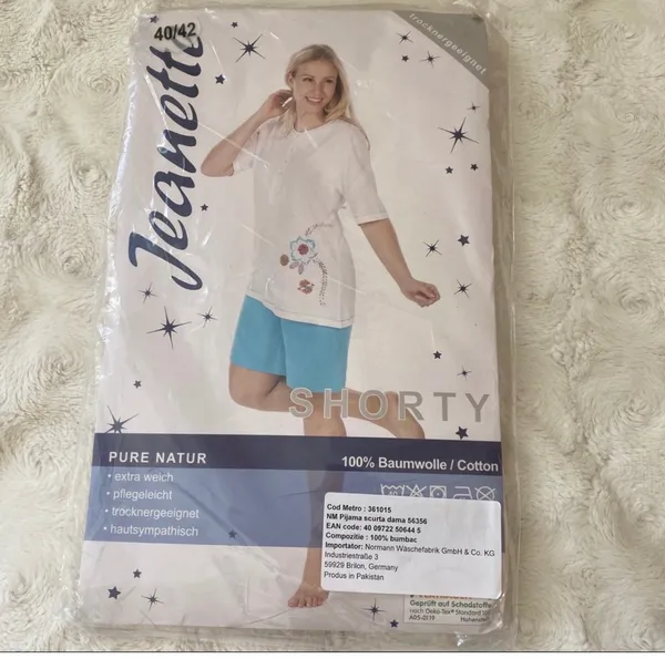 Jeanette 100% Baumwolle Cotton pajama short set - Image 2