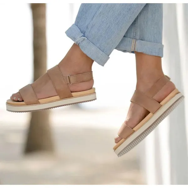 Nisolo Go-To Platform Sandals In Almond Size 9.5 - Image 13