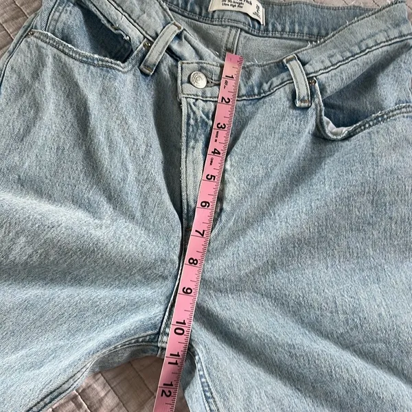 Abercrombie & fitch the 90s straight ultra high-rise light wash jeans 6 28” S​​​ - Image 5