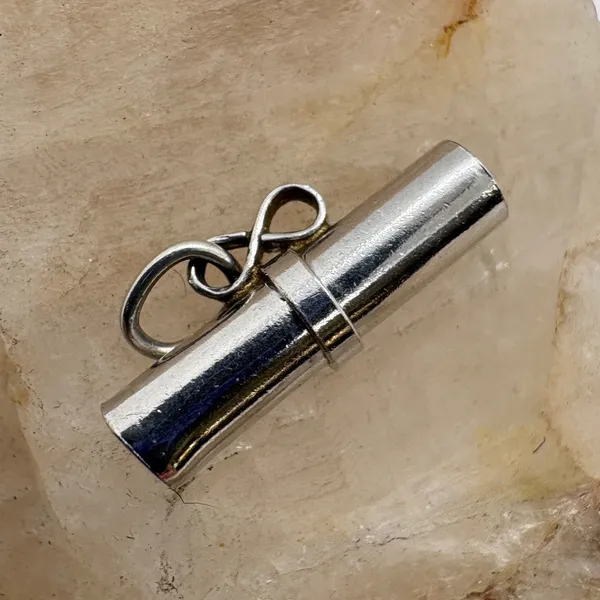 Vintage Silver Tone Diploma Scroll Charm Graduation‎ Commemorative Pendant - Image 2