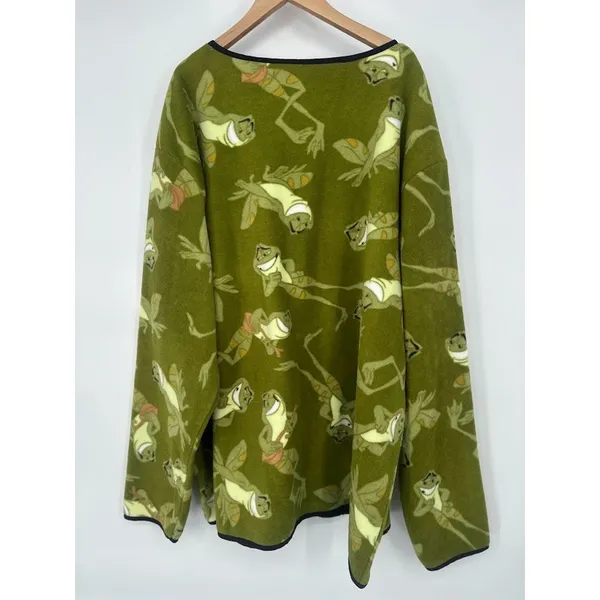 Disney Princess & The Frog Fleece Zip Cardigan Jacket Pocket Adult Size‎ XXL - Image 4
