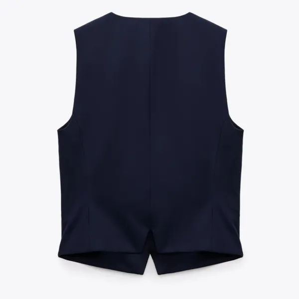NWT Zara Contemporary Vest Black Large - Image 4
