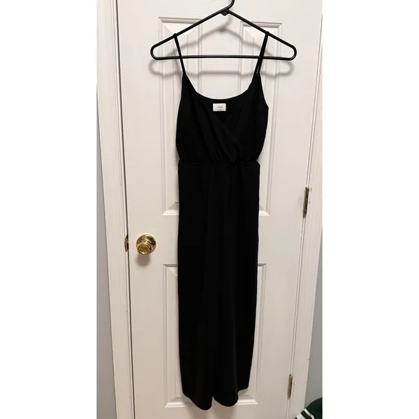 Wilfred‎ Aritzia Black Faux Wrap Cropped Wide Leg Jumpsuit XS Minimalist - Image 4