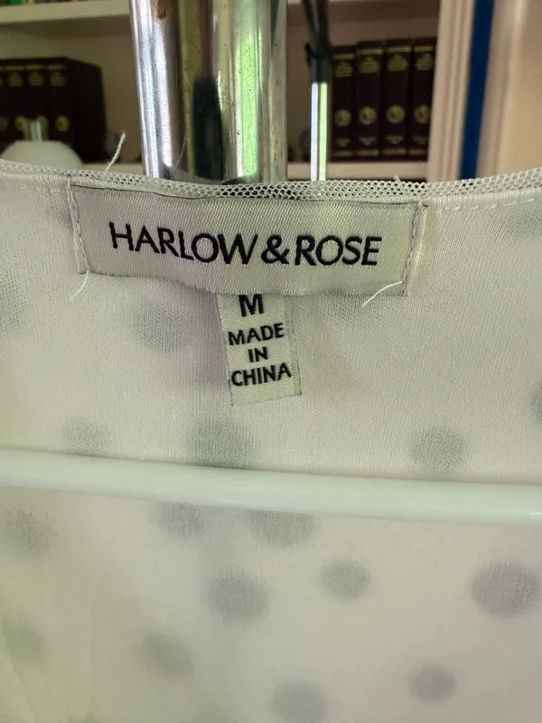 Harlow & Rose Polka Dot Faux Wrap Maxi Dress - Image 3