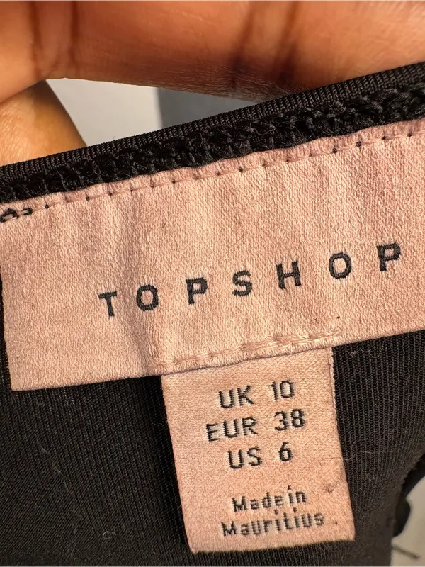 Topshop Bodysuit Black Long-Sleeve Scoop Neck - Image 6