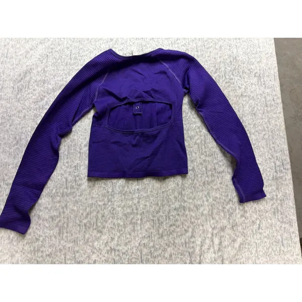 Free People Movement Bail out Amethyst Purple Waffle Knit Top XS/S OB1836168‎ - Image 5