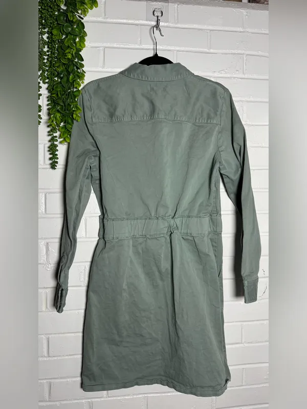 J Crew Long-sleeve zip-front chino dress size 10 - Image 9