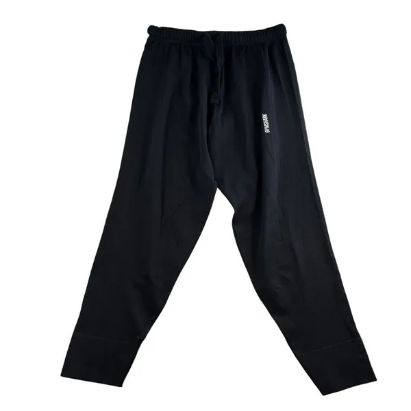 Gymshark L Large Joggers Pause‎ Black Baggy Elastic Waist Ribbed Oversized Relax - Image 2