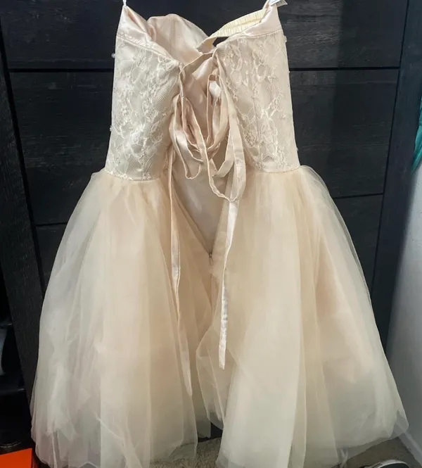 tulle mini dress Tan Size 2 - Image 2