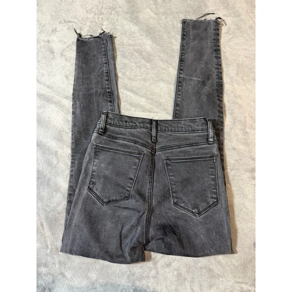 Gap Denim 24R True Skinny‎ Black Stretch Jeans Raw Hem 28" Inseam Mid-High Rise - Image 6