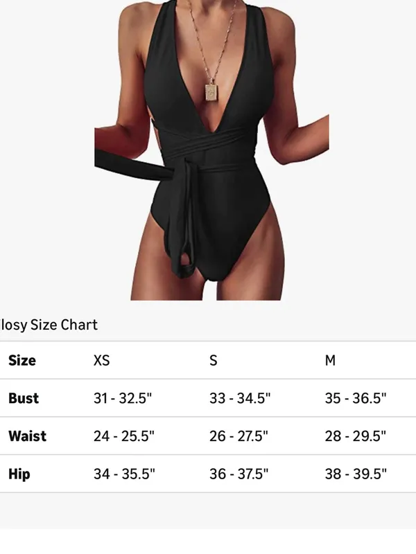 Lilosy Sexy Tie Criss Cross Plunge Thong Swimsuit High Cut Brazilian swimwear - Image 7