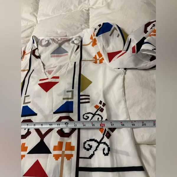 Aztec Patterned White Maxi Dress - Image 13