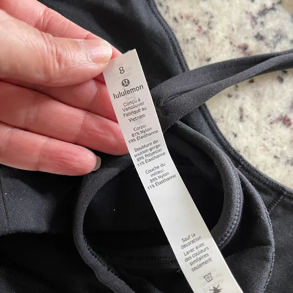 Lululemon Flow Y Bra Nulu Women 8 Black Yoga Minimalist Racerback LW2AQAS BLK - Image 2