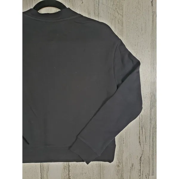 NWT Juicy by Juicy Couture Black Silver Graphic Sweatshirt Women's Size XS - Image 9