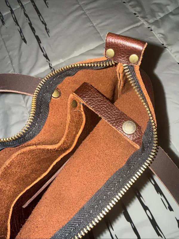 Portland Leather Tote Bag in Dark Brown - Classic Everyday Carry - Image 5