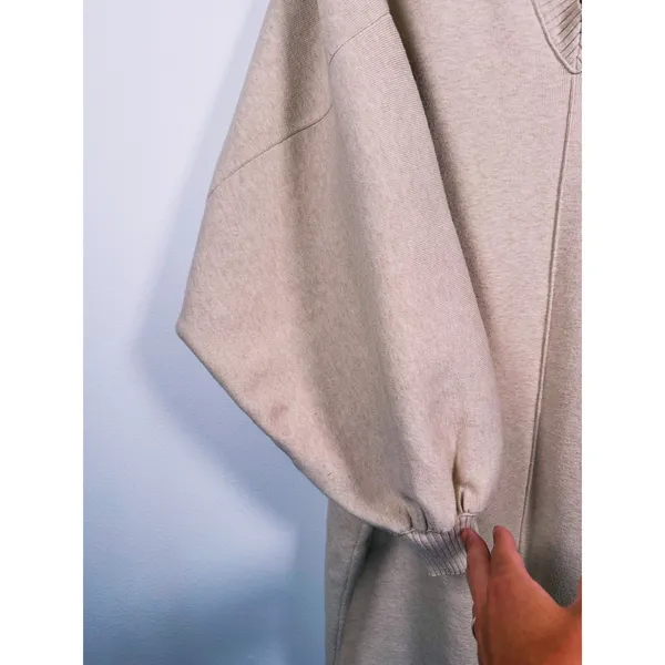 Free People Oversized Midi Sweater Dress Size S Beige Minimal Fall Lagen Scandi - Image 7