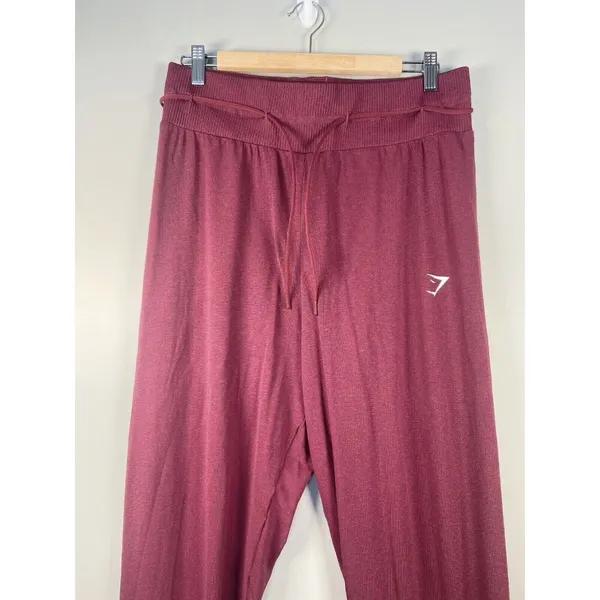 Gymshark Vital Seamless 2.0 High Rise Joggers Baked Maroon Marl Size Medium Run‎ - Image 5