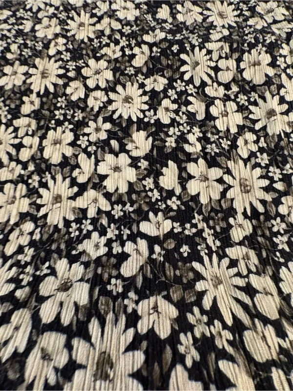 Vintage 90s More Jazz Size 18 Petite Daisy Floral Crinkle Midi Dress - Image 12