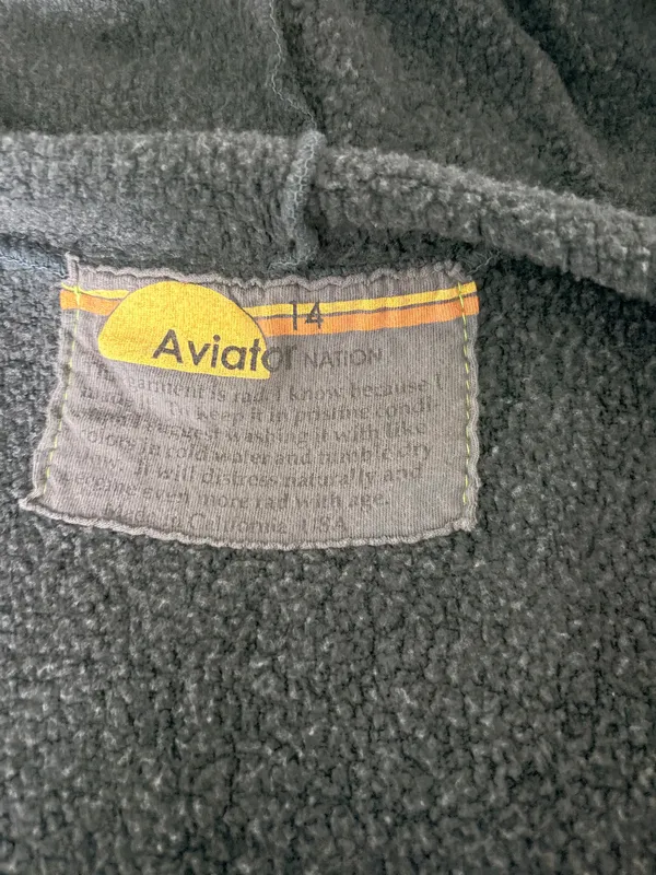 Aviator Nation Hoodie Zip-Up Dark Grey 14 - Image 2
