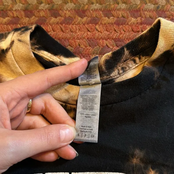 Cowboy & Rodeo Horseshoe Western Graphic Black Tie Dye Tee - Image 3