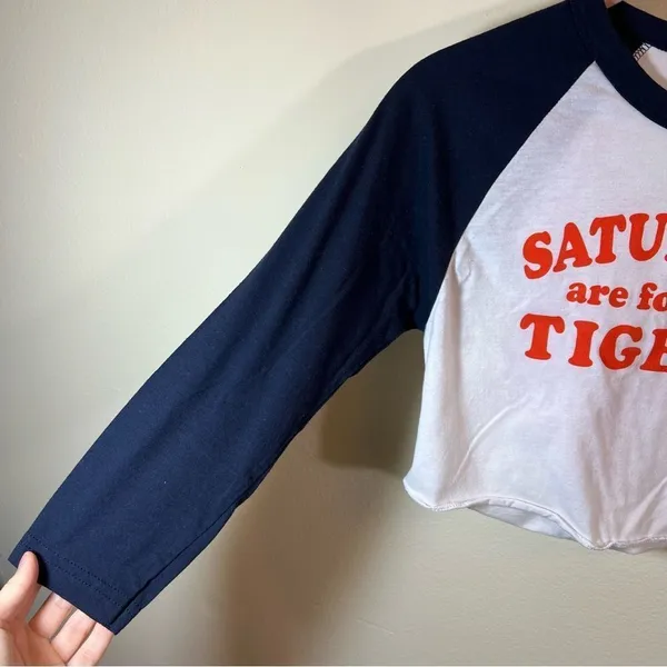 Summit Women’s Saturdays are for‎ the Tigers Baseball Tee XS Clemson Auburn - Image 5